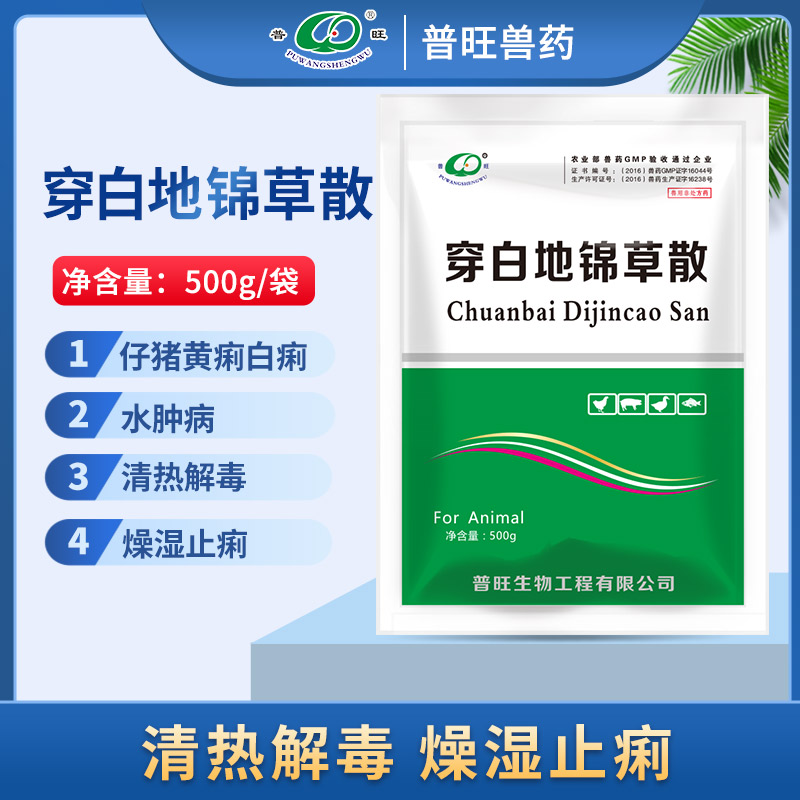 穿白地锦草散 清热解毒止痢抗菌消炎 兽用