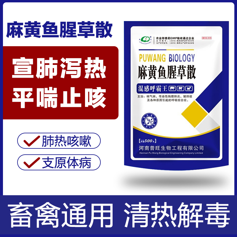 麻黄鱼腥草散咳嗽喘气久咳不愈畜禽通用