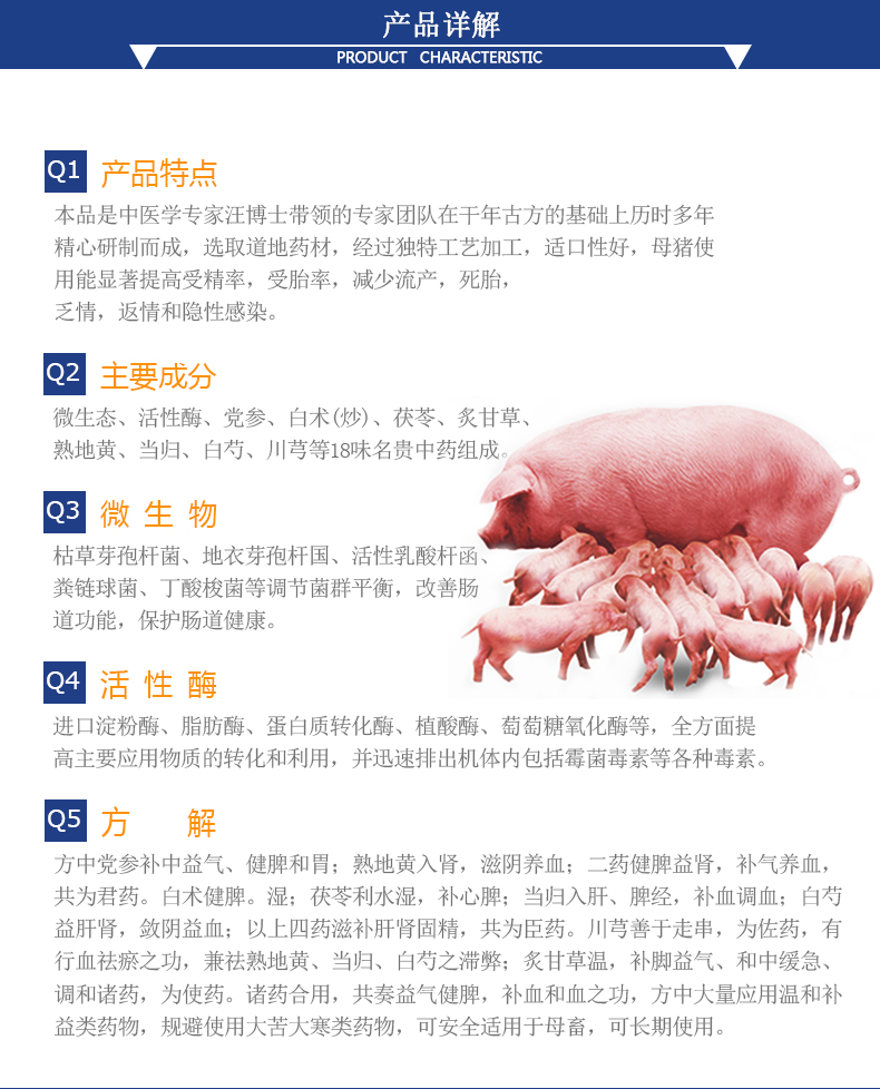 窝窝旺母猪排毒保健 饲料添加剂 厂家直销