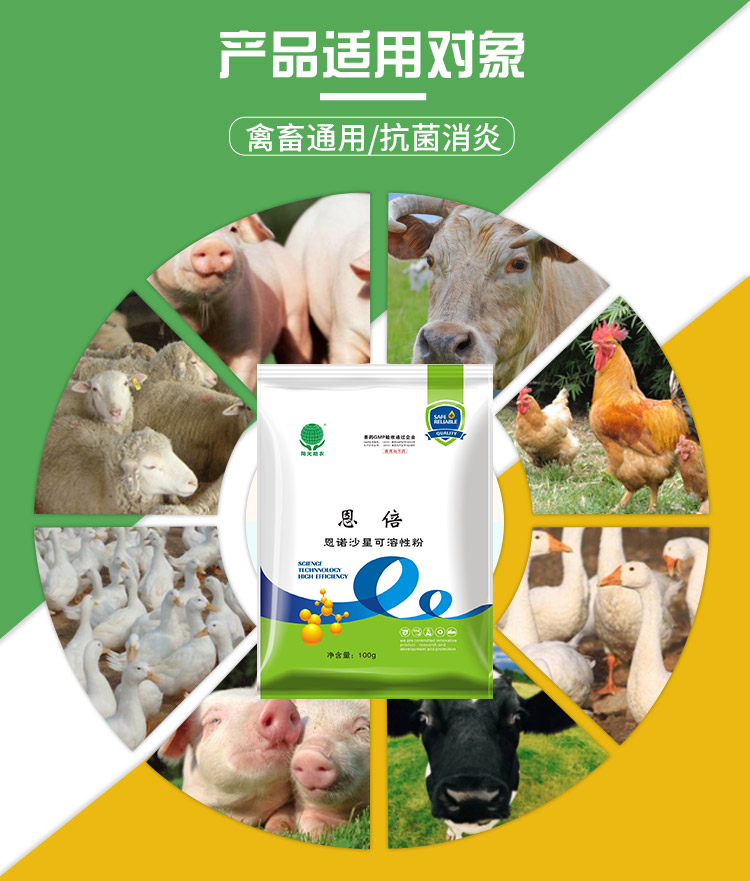 10%包被恩诺沙星可溶性粉 兽用